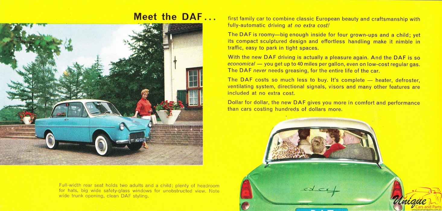 1961 DAF 600 USA Brochure Page 1